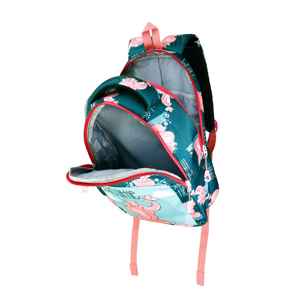 elephant kids premium backpack with lunch bag