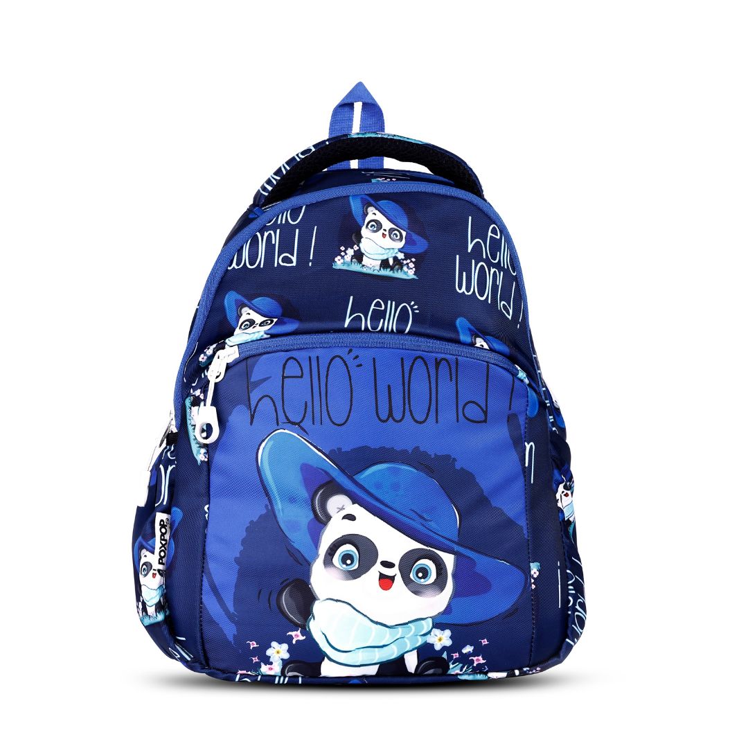 panda kids premium backpack with lunch bag