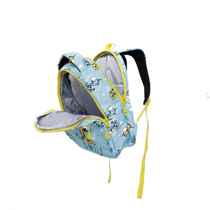 Giraffe blue  kids premium backpack with lunch bag