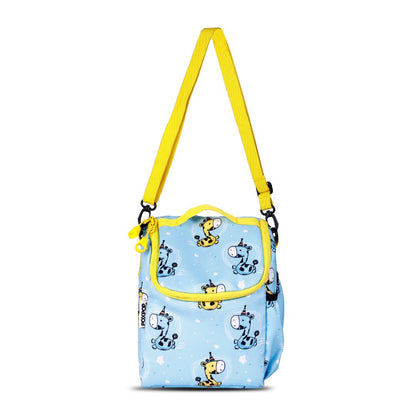 Giraffe blue  kids premium backpack with lunch bag